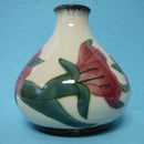 Cobridge Stoneware (Moorcroft Associate Co) Vase Red with Black Trim
