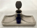 German Jugendstil Pewter Inkstand, circa 1890 - 1900.