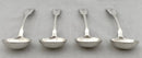 Early Victorian set of four sauce ladles. London 1839 William Eaton. 8.9 troy ounces.