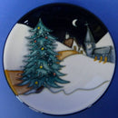Moorcroft Christmas Coaster / Tray New Moon By Sian Leeper