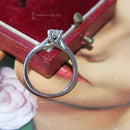 9ct White Gold Princess Cut Diamond 0.41ct