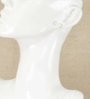 Silver & Faux Pearl Ear Studs