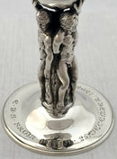 Victorian Silver Presentation Figural Goblet. London 1898 Pairpoint Brothers. 8.4 troy ounces.