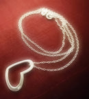 New Sterling Silver Heart Necklace