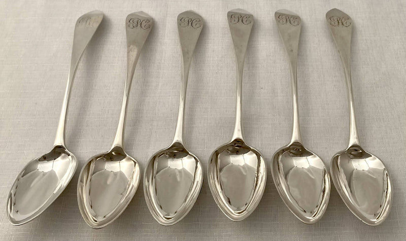 Georgian, George III, Six Scottish Silver Tablespoons. Edinburgh 1792 Alexander Henderson. 13.7 troy ounces.