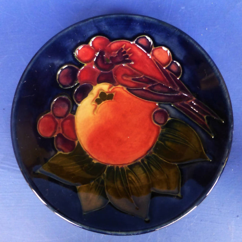 Moorcroft Tray / Coaster - Finches By Sally Tuffin