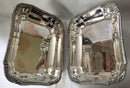 Late Georgian pair of Old Sheffield Plated, crested, entree dishes and covers on warming stands. Circa 1820.