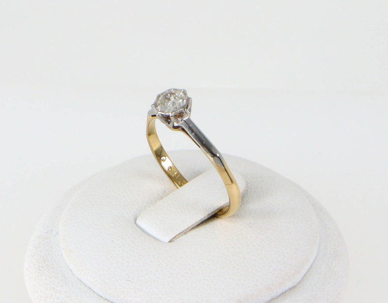 Art Deco 18ct & Platinum Diamond Solitaire Ring