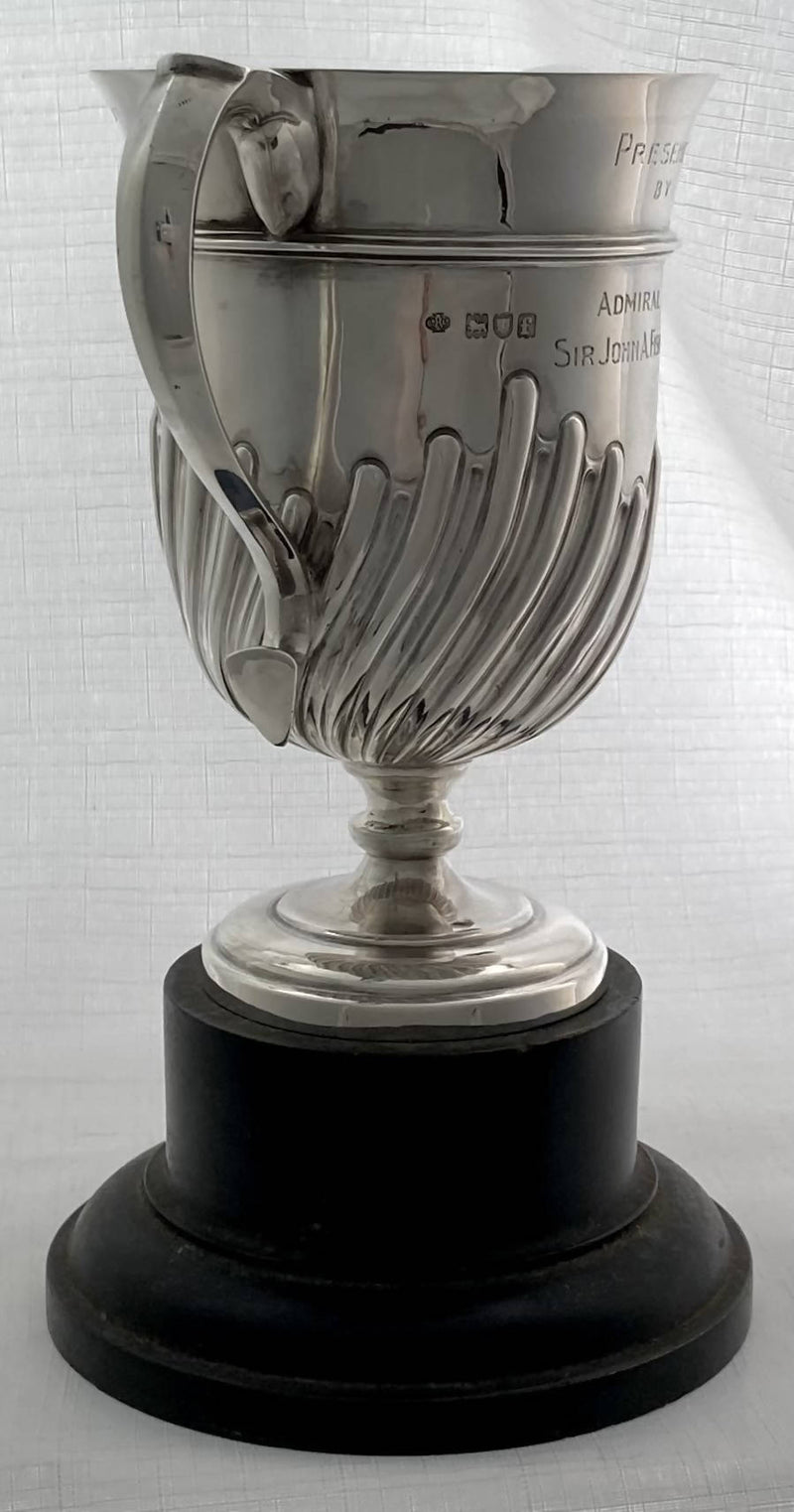 Royal Navy Silver Trophy Cup : HMS Implacable & Admiral Sir John Fisher. London 1901 William Hutton. 11 troy ounces.