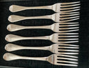 William IV Set of Six Silver Dessert Forks. London 1835 Joseph & Albert Savory. 9.5 troy ounces.