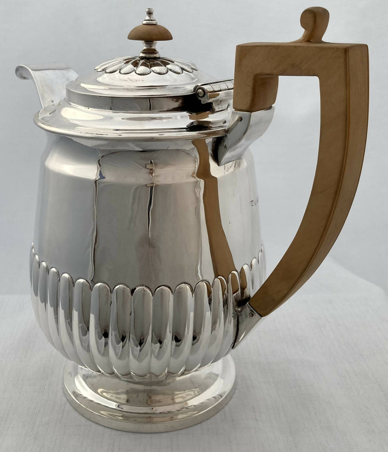 Georgian, George IV, Silver Hot Water Jug. London 1820 James Wintle. 20.1 troy ounces.