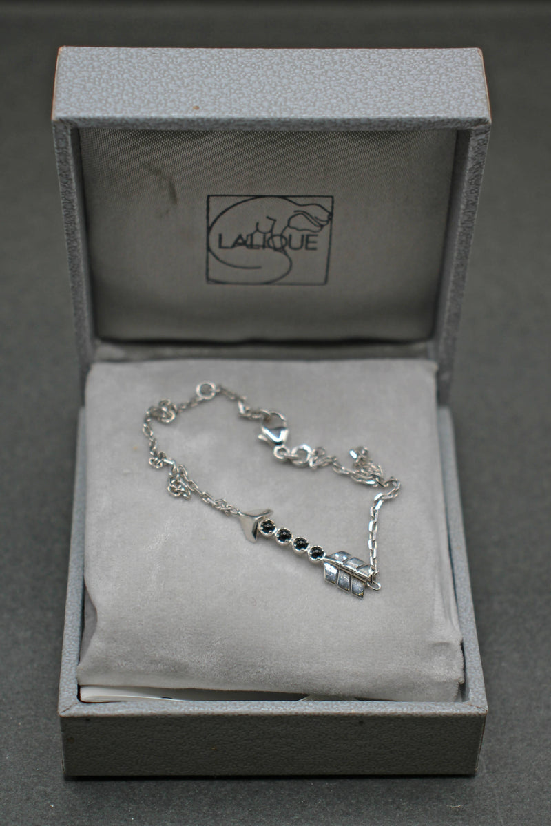 Lalique “Fleche d’Eros” silver bracelet