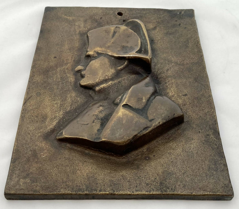 Napoleon Bonaparte Brass Relief Plaque.