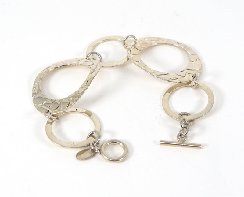 Vintage Silver Designer Link Bracelet