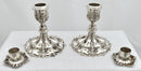 Victorian pair of Elkington silver plated candlesticks with leaf decoration. Elkington & Co 1897.