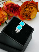 New Sleeping Beauty Turquoise 925 Sterling Silver Ring (Size O)