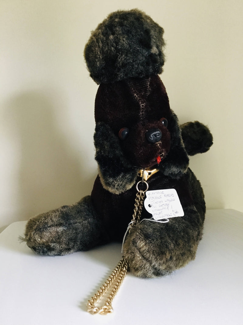 Vintage Novelty Poodle Dog With Radio A/F