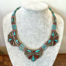 Tibetan turquoise and cornelian necklace