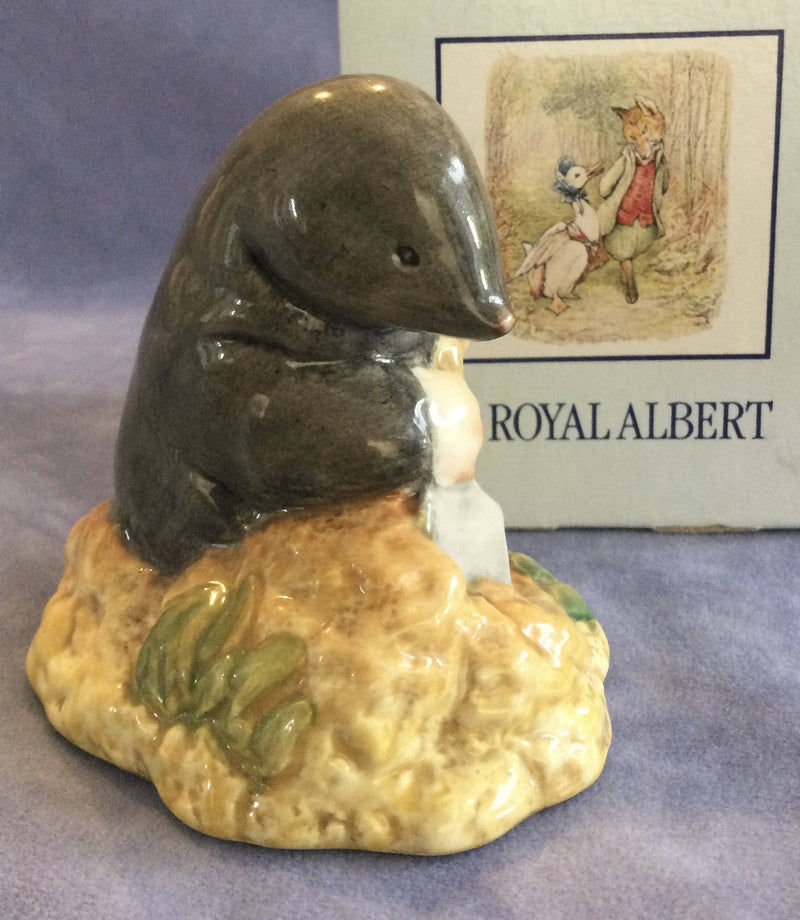 Royal Albert Diggory Delvet Figure Beswick Beatrix Potter Mole Figurine