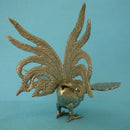 A White Metal Figure of a Cock or Rooster