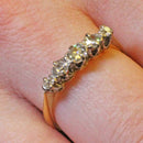 18ct gold five stone diamond ring, size N