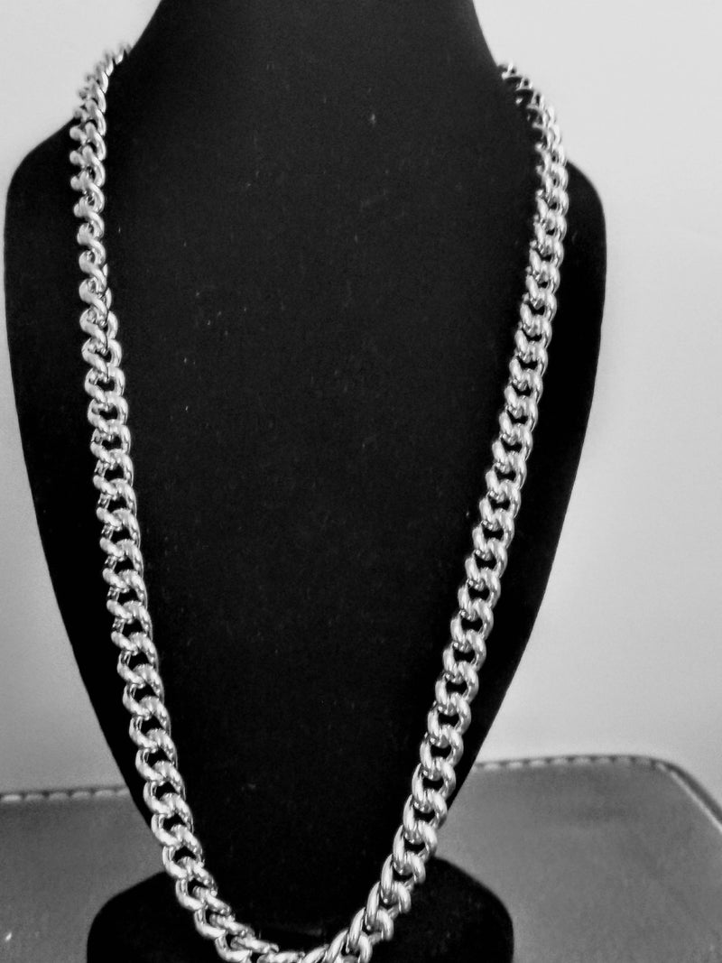 New Hatton Garden Italian made Sterling Silver Curb Necklace - Size 16"