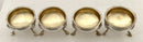 Georgian, George III, set of four silver salts. London 1792 Peter & Ann Bateman. 6 troy ounces.