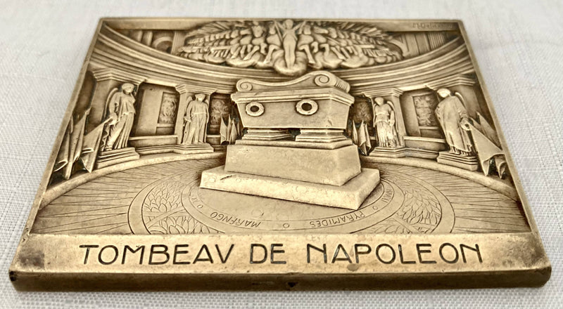 Napoleon's Tomb Bronze Relief Plaque, after Delannoy.