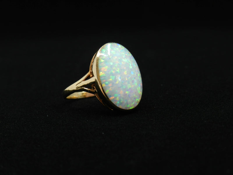 Dress Ring Synthetic Opal