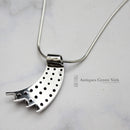 Silver & Garnet Comet Pendant & Snake Chain