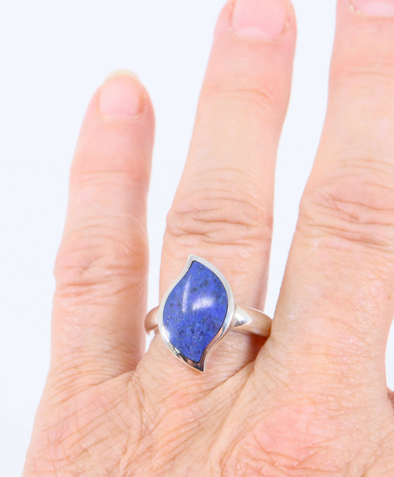 Silver Vintage Lapis Lazuli Ring by Orlap Studio