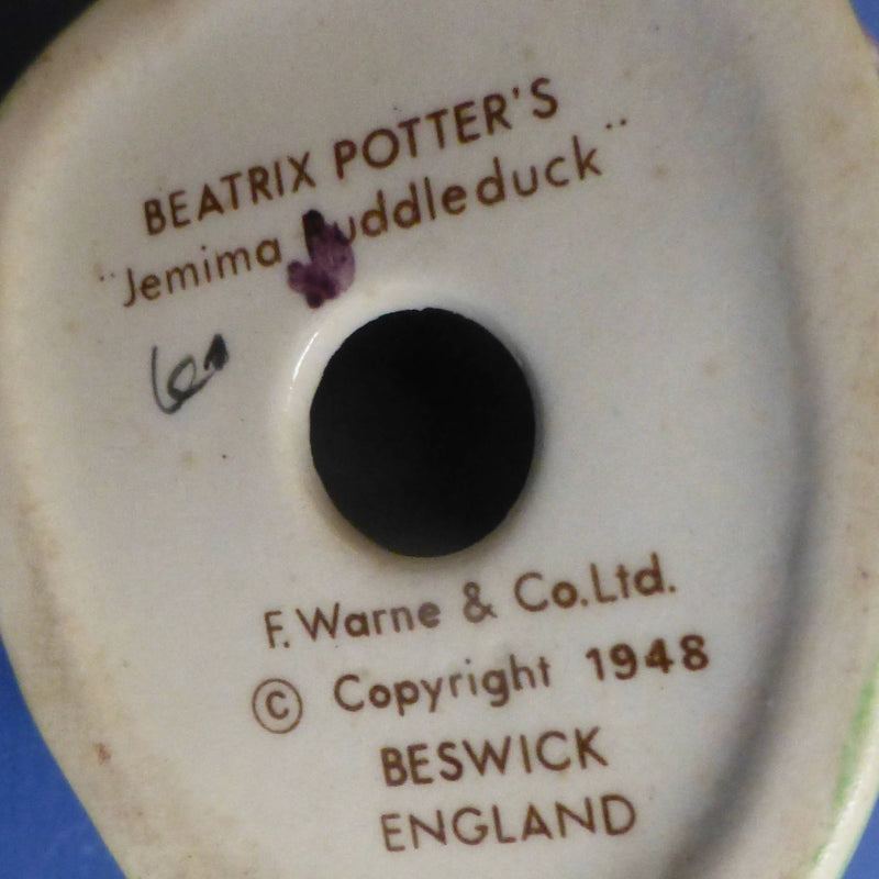 Beswick Beatrix Potter Figurine Jemima Puddleduck BP3B