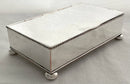 Early 20th Century Silver Plate on Copper Desk Box Inkstand.