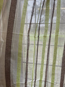 Scottish Madras Panel with Green and Brown Stripe Design 69” / 94”