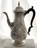 Georgian, George III, Silver Coffee Pot. London 1802 William Hall. 23.4 troy ounces.