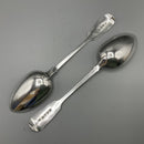 Pair of early Victorian silver tablespoons
