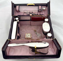 Edwardian Morocco Leather Vanity Case with Silver Fittings. London 1907 Charles Asprey & George Asprey.