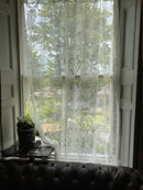 Beautiful Antique Elaborate Design white Cotton cotton lace Curtain Panel -175/320cms