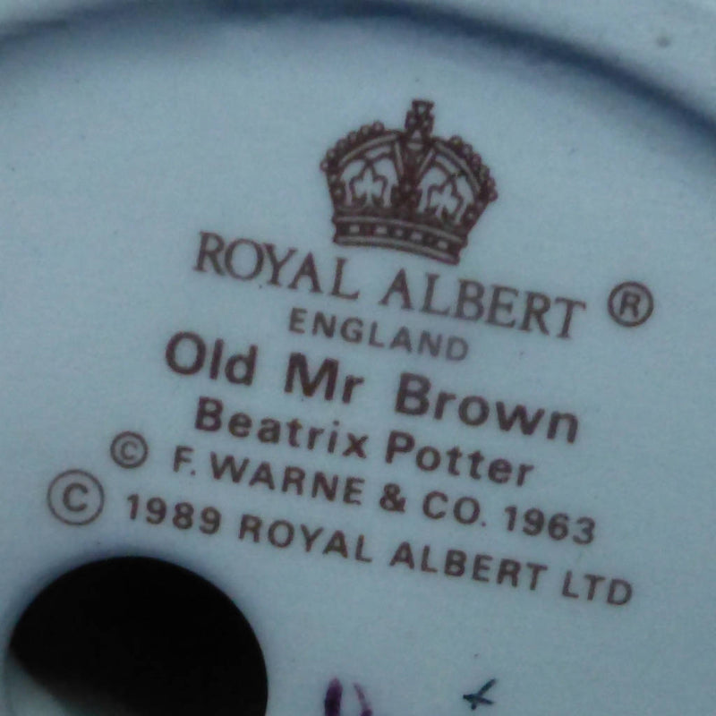 Royal Albert Beartrix Potter Figurine - Old Mr Brown (Boxed)