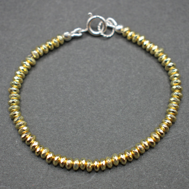 Bridget: Gold plated hematite bracelet