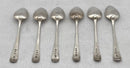 Georgian, George III, Six Silver Teaspoons. London 1804 Godbehere, Wigan & Boult. 2.5 troy ounces.