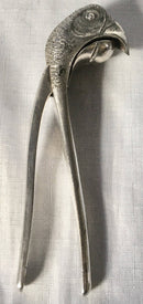 George V period Asprey novelty silver plated parrot head nutcracker.