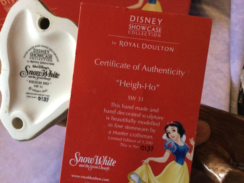 Royal Doulton Heigh Ho Figurine Figure Snow White Dwarfs Limited edition