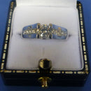 Silver Cubic Zirconia Ring - Size P