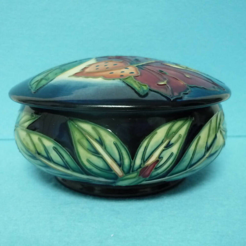 A Moorcroft Lidded Bowl in the Simeon Design by Philip Gibson