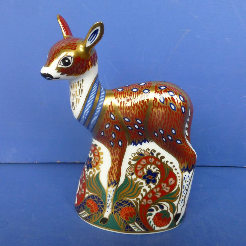 Royal Crown Derby Paperweight Fawn (Boxed)