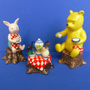 Royal Doulton Winnie The Pooh Figurines - Tea Time Set - Honey & Tea is a Very Grand Thing WP75, Tea for Two WP77 & Piglet's Tea Time WP78 (Boxed)
