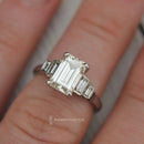 Emerald Cut Diamond Solitaire Ring