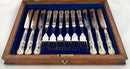 Edwardian Cased Set of Silver Handled Fruit Knives & Forks. Sheffield 1901.