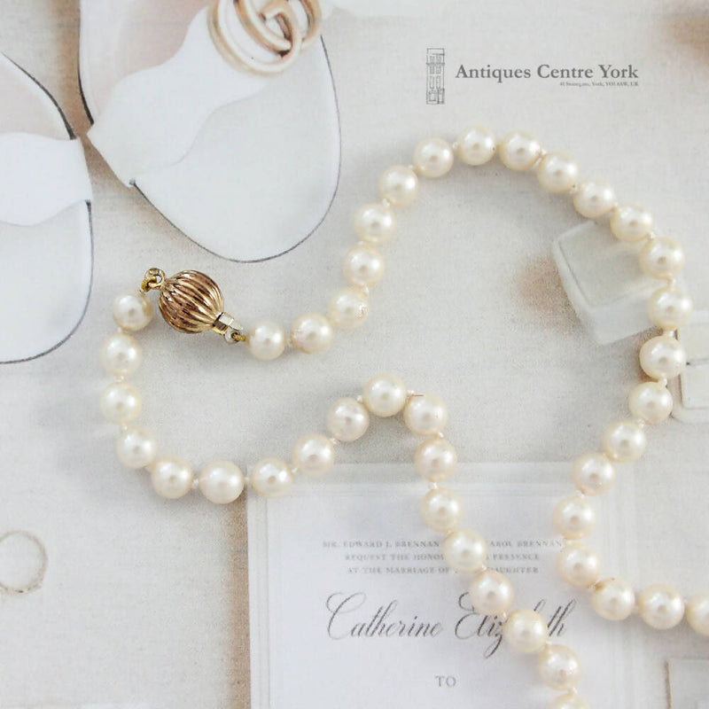 24" Cultured Pearl Single Row Necklace